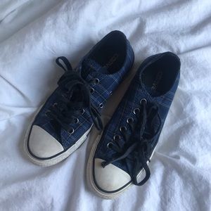 Plaid Converse Low Tops
